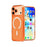 For iPhone 18 Pro Max / 17 Pro Max Magnetic Case PC + TPU Clear Phone Cover - Orange - 4
