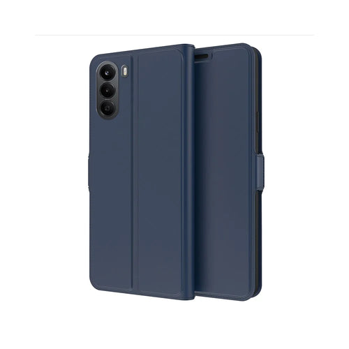 For OnePlus Nord CE6 Lite 5G Case Shockproof TPU Inner Shell Leather Phone Cover Card Slot - Blue - 1