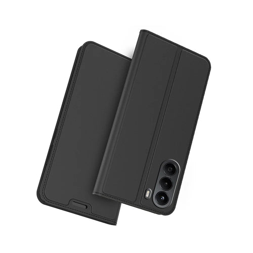 For OnePlus Nord CE6 Lite 5G Case PU Leather Phone Cover with Card Holder Stand - Black - 1