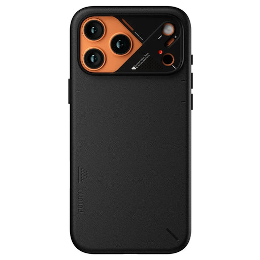 AULUMU A17 for iPhone 17 Pro Magnetic Case Biodegradable Vegan Leather + PC Phone Cover - Black - 2