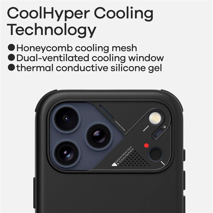 AULUMU A17 for iPhone 17 Pro Magnetic Case Biodegradable Vegan Leather + PC Phone Cover - Black - 4