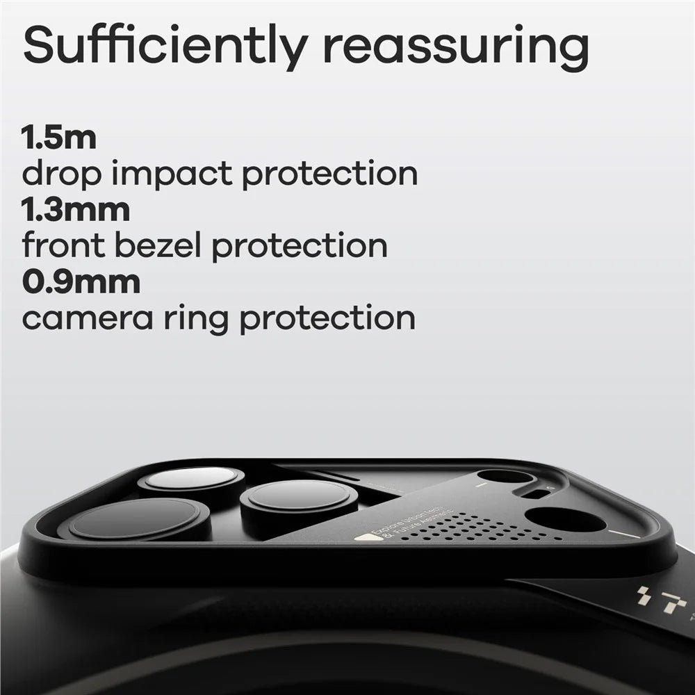 AULUMU A17 For iPhone 17 Pro Max Magnetic Case Superconductive Cooling IMD TPU Phone Cover with Color Changing Indicator - Grey - 4