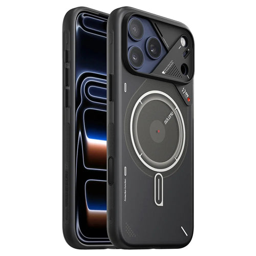 AULUMU A17 for iPhone 17 Pro Magnetic Case Glow in the Dark Design TPU IMD Phone Cover - Grey - 1