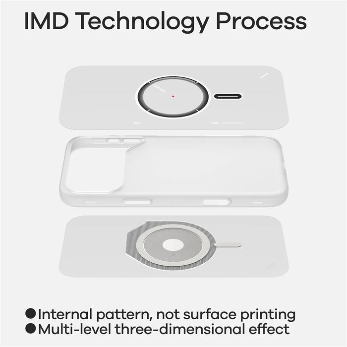 AULUMU A17 for iPhone 17 Pro Magnetic Case Glow in the Dark Design TPU IMD Phone Cover - Grey - 5