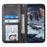 For Google Pixel 11 Pro XL Case Calf Texture PU Leather Wallet Phone Cover with Wrist Strap - Black - 2