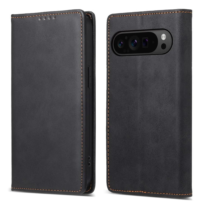 For Google Pixel 11 / Pixel 11 Pro Wallet Case RFID Blocking PU Leather Phone Cover - Black - 1