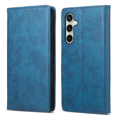 For Samsung Galaxy S26 FE Wallet Case RFID Blocking PU Leather Phone Cover - Blue - 1