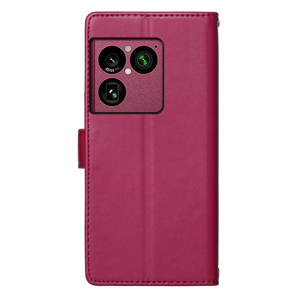 For Sony Xperia 1 VIII Case Adorable Cat Pattern PU Leather Wallet Phone Cover with Wrist Strap - Rose - 7