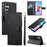 For Samsung Galaxy S26 FE Case Embossed Totem Leather Flip Wallet Phone Cover with Wrist Strap - Black - 4