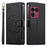 For Sony Xperia 1 VIII Case Embossed Totem Leather Flip Wallet Phone Cover with Wrist Strap - Black - 1