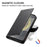 For Samsung Galaxy S26 FE Case Magnetic Snap Litchi Texture Leather Wallet Phone Cover with Wrist Strap - Black - 5