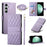 For Samsung Galaxy S26 FE Wallet Case Rhombus Stitching Stand Leather Phone Cover with Long   /   Short Strap - Purple - 1