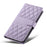 For Samsung Galaxy S26 FE Wallet Case Rhombus Stitching Stand Leather Phone Cover with Long   /   Short Strap - Purple - 5