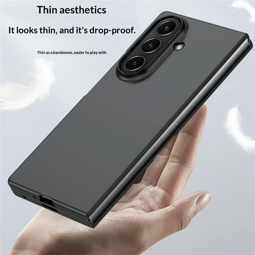 For Samsung Galaxy Z Fold8 Ultra Case Skin-Touch Texture Hard PC Folding Phone Cover - Black - 5