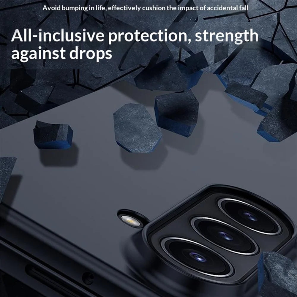 For Samsung Galaxy Z Fold8 Ultra Case Skin-Touch Texture Hard PC Folding Phone Cover - Black - 6