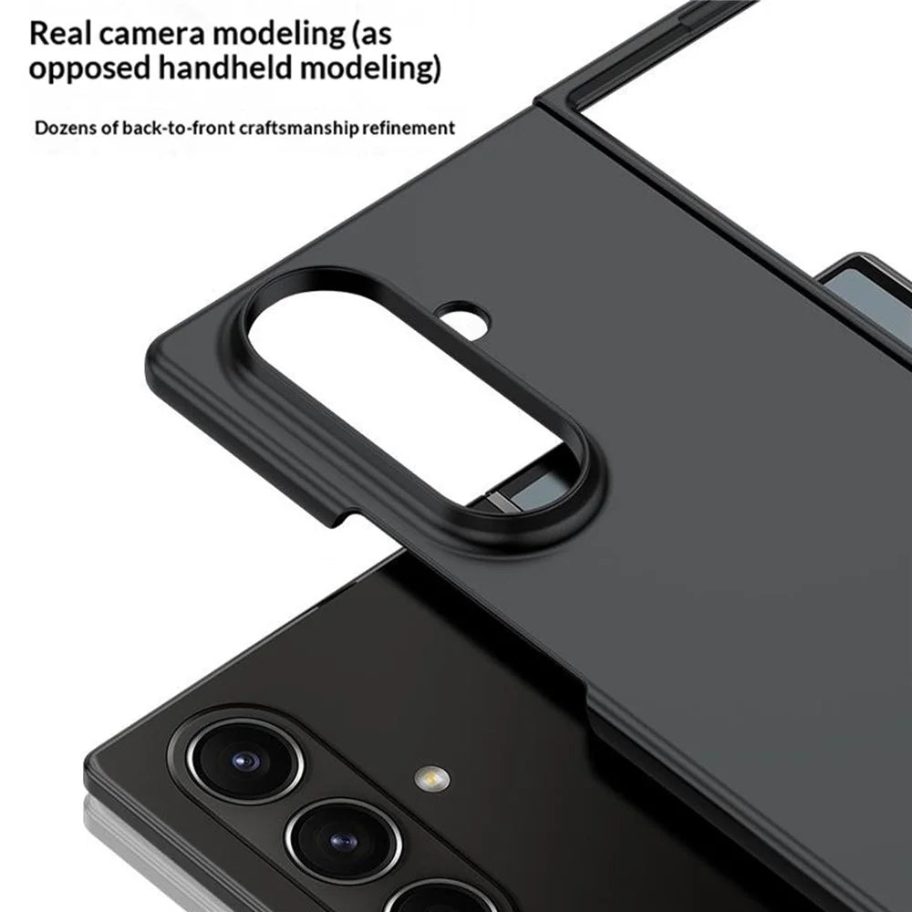 For Samsung Galaxy Z Fold8 Ultra Case Skin-Touch Texture Hard PC Folding Phone Cover - Black - 7