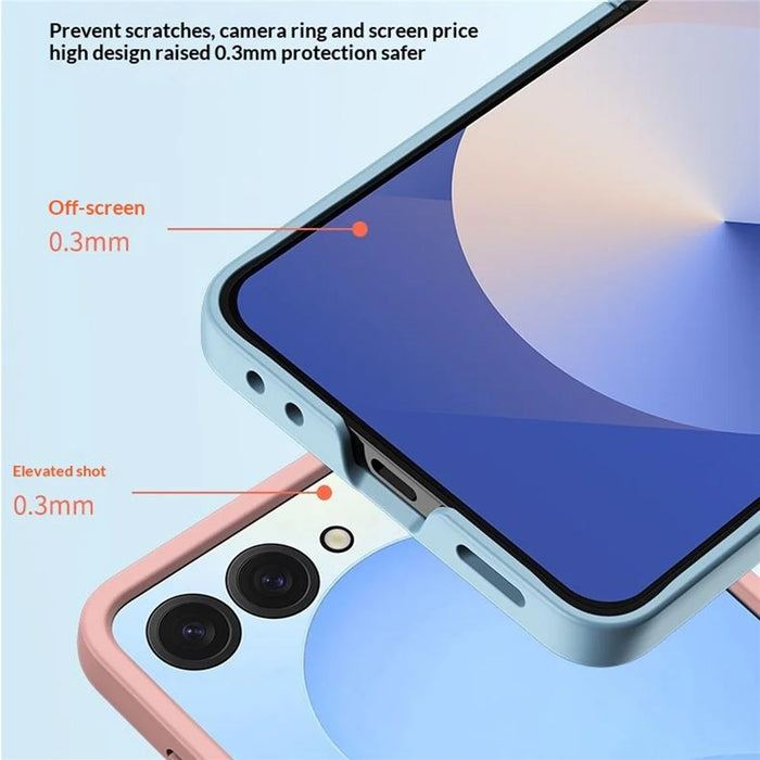 For Samsung Galaxy Z Flip8 Case Skin-Touch Texture Hard PC Folding Phone Cover - Pink - 7