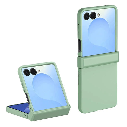 For Samsung Galaxy Z Flip8 Case Skin Feel PC Phone Cover with Hinge Protection - Light Green - 1