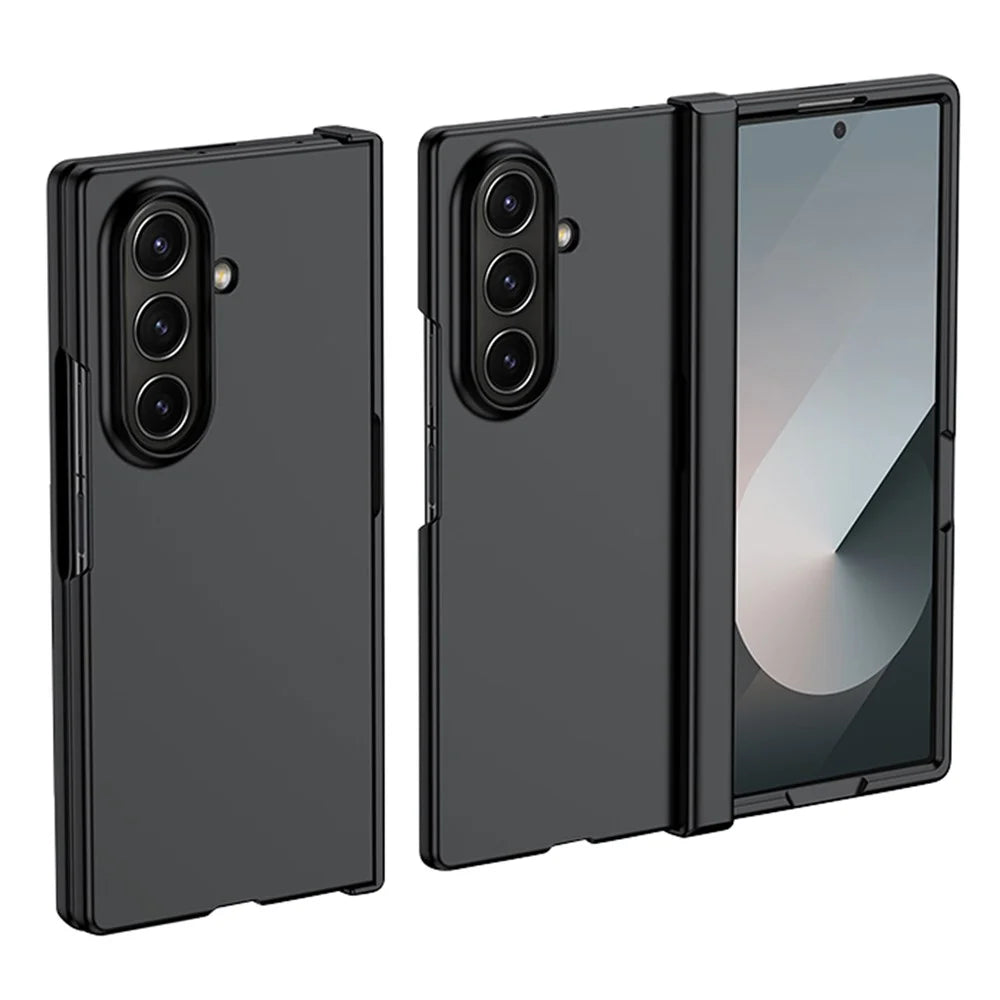 For Samsung Galaxy Z Fold8 Ultra Case Skin Feel PC Phone Cover with Hinge Protection - Black - 1