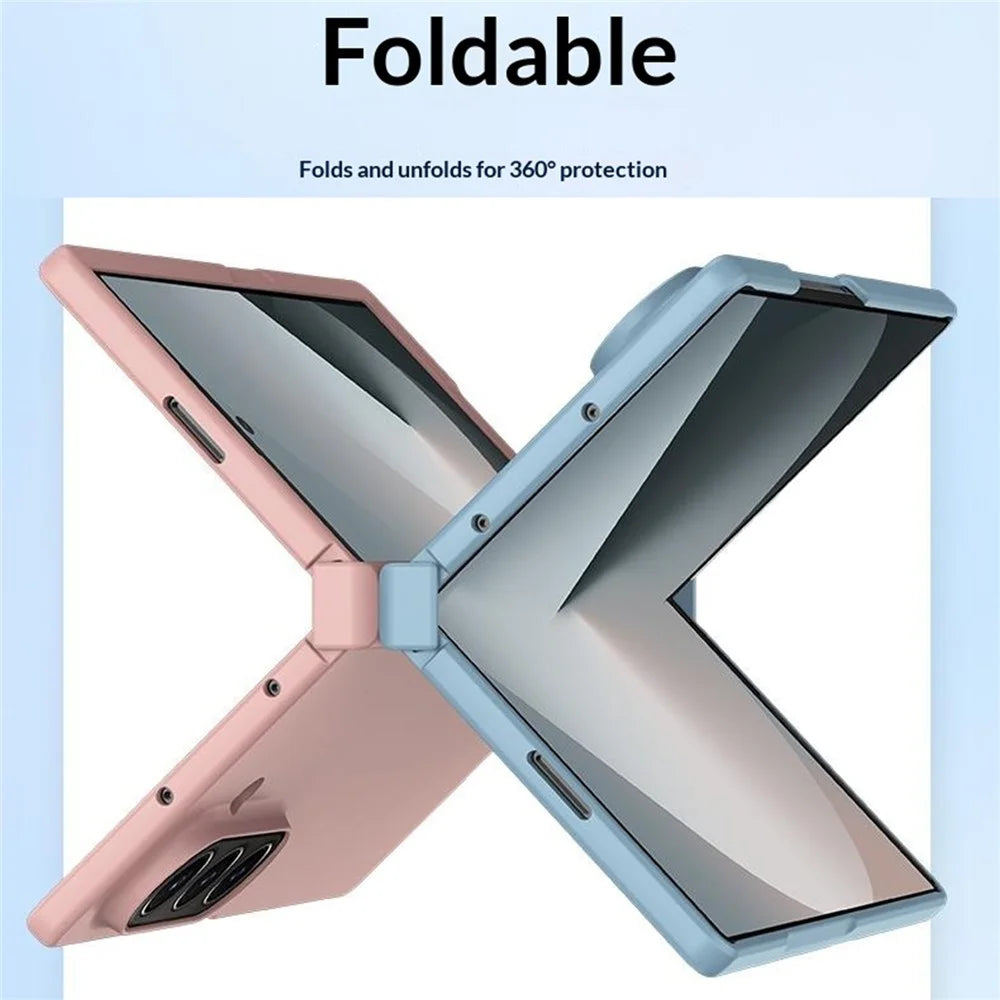 For Samsung Galaxy Z Fold8 Ultra Case Skin Feel PC Phone Cover with Hinge Protection - Black - 4