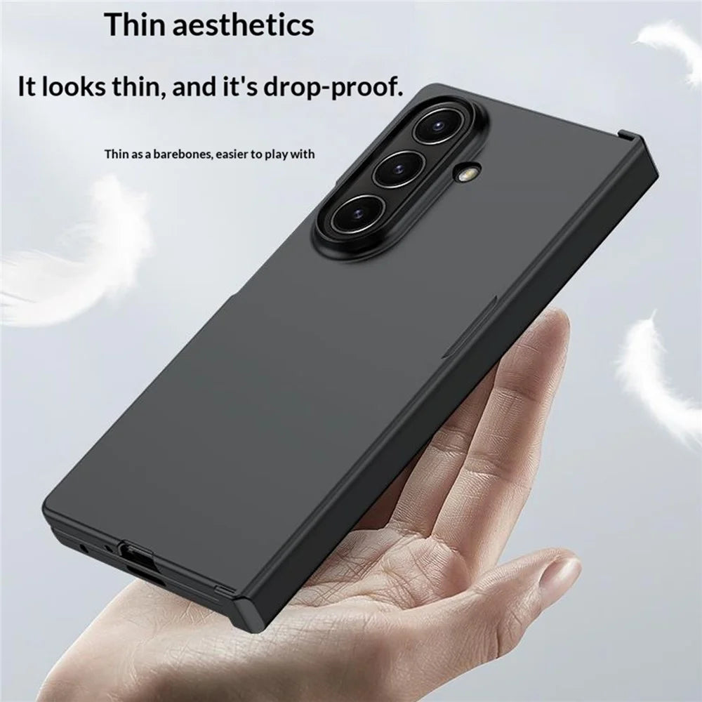 For Samsung Galaxy Z Fold8 Ultra Case Skin Feel PC Phone Cover with Hinge Protection - Black - 5