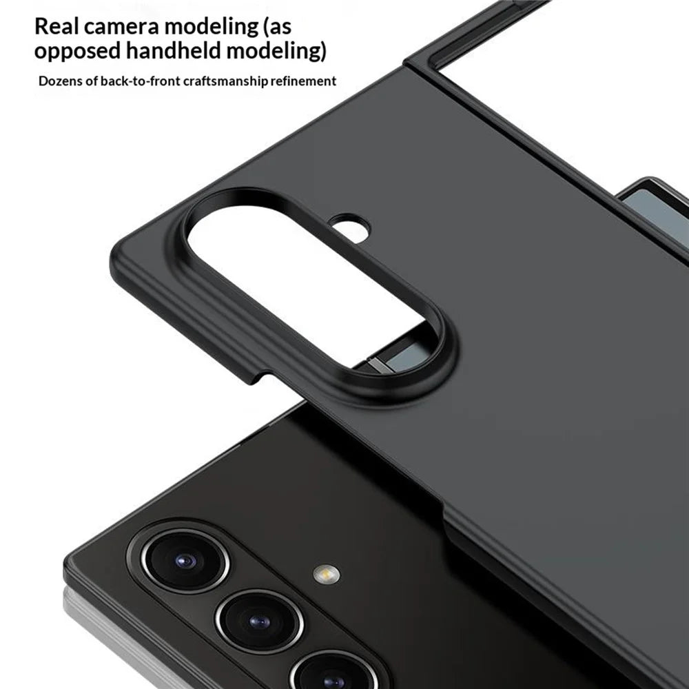 For Samsung Galaxy Z Fold8 Ultra Case Large Window Hard PC Phone Cover with Screen Film - Light Green - 7