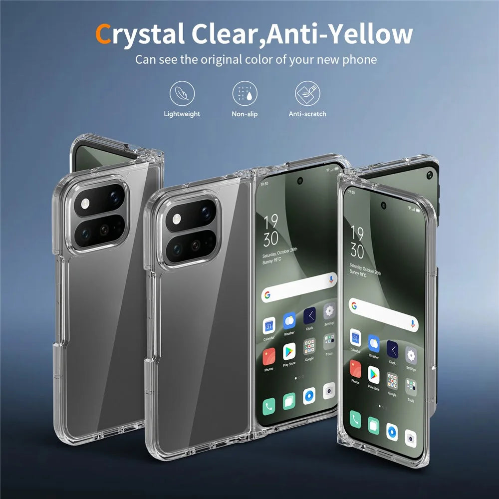 For Google Pixel 11 Pro Fold Clear Phone Case TPU+Acrylic Shockproof Phone Back Cover - Transparent - 2