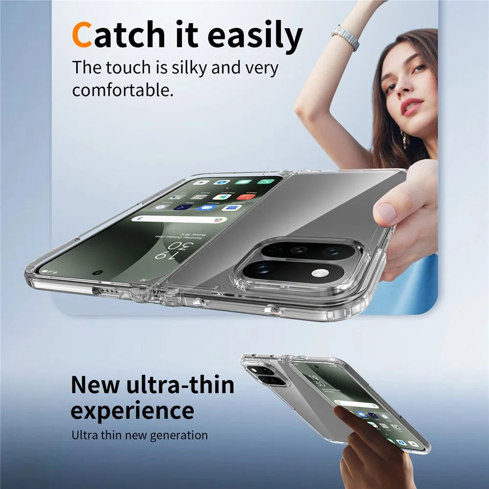 For Google Pixel 11 Pro Fold Clear Phone Case TPU+Acrylic Shockproof Phone Back Cover - Transparent - 4