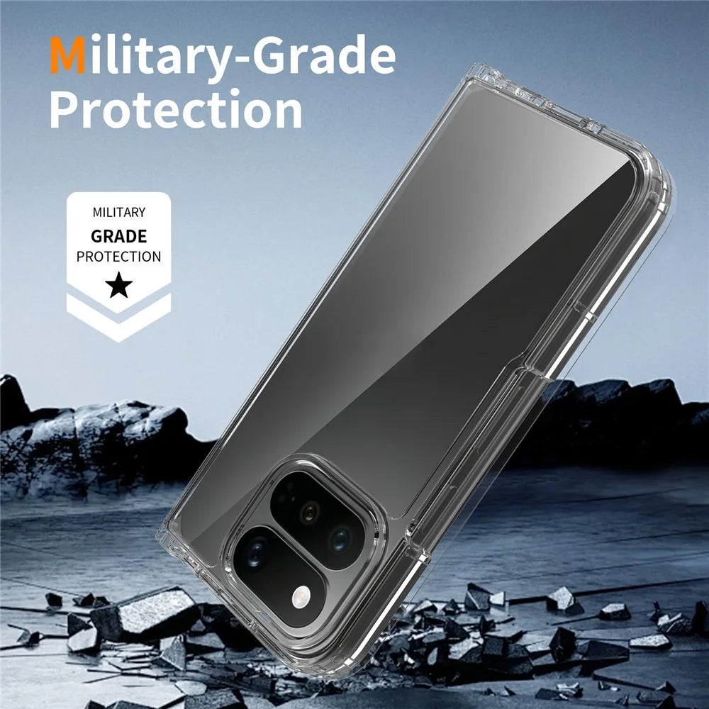 For Google Pixel 11 Pro Fold Clear Phone Case TPU+Acrylic Shockproof Phone Back Cover - Transparent - 5