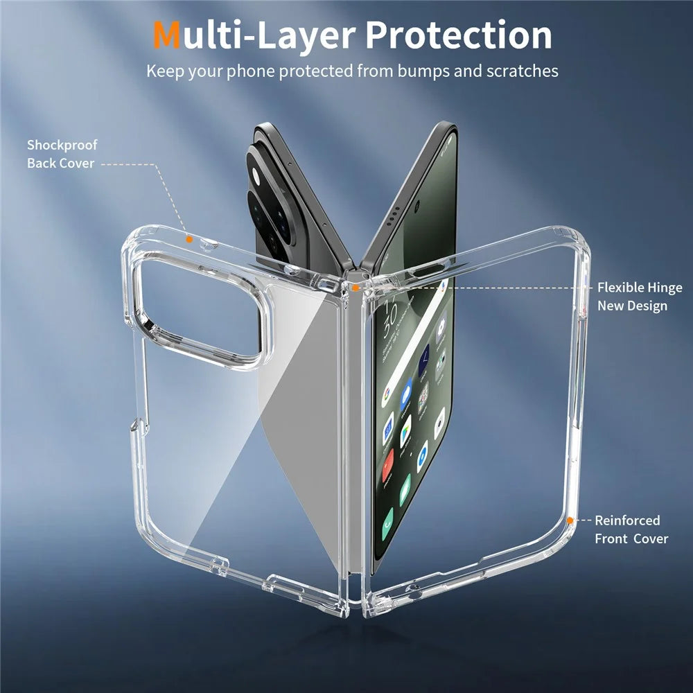 For Google Pixel 11 Pro Fold Clear Phone Case TPU+Acrylic Shockproof Phone Back Cover - Transparent - 6