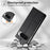 For Google Pixel 11 Pro XL Wallet Stand Case Line Splicing TPU PU Leather Phone Cover - Black - 5