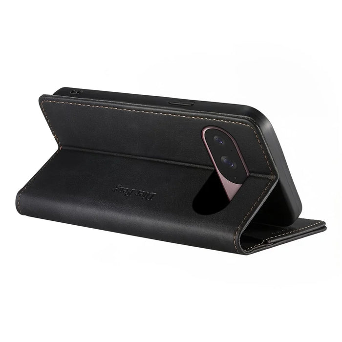 DIERFENG DF-019 for Google Pixel 11  /  11 Pro Leather Wallet Case Magnetic Flip Cover with Card Slots RFID Blocking - Black - 4