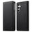 DIERFENG DF-019 for Samsung Galaxy S26 FE Leather Wallet Case Magnetic Flip Cover with Card Slots RFID Blocking - Black - 1