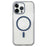 For iPhone 15 Pro Magnetic Case Clear PC TPU TPE Shockproof Cover Compatible with MagSafe - Dark Blue - 1