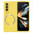 For Samsung Galaxy Z Fold4 5G Phone Cover Skin-touch Feeling Hard PC Case Magnetic Case - Yellow - 1