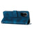 For Infinix GT 50 Pro 5G Leather Case Imprinted Triangle Phone Cover with Hand Strap - Blue - 2