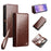 QIALINO for Samsung Galaxy S26 Ultra Case Split Leather Detachable 2 in 1 Wallet Phone Cover with Long Strap and Wrist Strap - Brown - 1