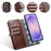 QIALINO for Samsung Galaxy S26 Ultra Case Split Leather Detachable 2 in 1 Wallet Phone Cover with Long Strap and Wrist Strap - Brown - 2