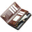 QIALINO for Samsung Galaxy S26 Ultra Case Split Leather Detachable 2 in 1 Wallet Phone Cover with Long Strap and Wrist Strap - Brown - 4