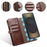 QIALINO for Samsung Galaxy S25 Ultra Case Split Leather Detachable 2 in 1 Wallet Phone Cover with Long Strap and Wrist Strap - Brown - 2