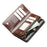 QIALINO for Samsung Galaxy S25 Ultra Case Split Leather Detachable 2 in 1 Wallet Phone Cover with Long Strap and Wrist Strap - Brown - 5