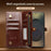 QIALINO for Samsung Galaxy S25 Ultra Case Split Leather Detachable 2 in 1 Wallet Phone Cover with Long Strap and Wrist Strap - Brown - 7