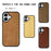 For iPhone 17 Magnetic Case Wood + PC + TPU Shockproof Protective Phone Cover - Walnut Wood - 3