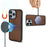 For iPhone 16 Pro Max Magnetic Case Wood + PC + TPU Shockproof Protective Phone Cover - Rosewood - 2