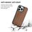 For iPhone 16 Pro Max Magnetic Case Wood + PC + TPU Shockproof Protective Phone Cover - Rosewood - 3