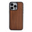 For iPhone 15 Pro Max Magnetic Case Wood + PC + TPU Shockproof Protective Phone Cover - Walnut Wood - 1