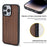 For iPhone 15 Pro Max Magnetic Case Wood + PC + TPU Shockproof Protective Phone Cover - Walnut Wood - 4