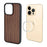 For iPhone 15 Pro Magnetic Case Wood + PC + TPU Shockproof Protective Phone Cover - Walnut Wood - 3