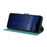 For Samsung Galaxy S26 FE Flip Case Cherry Blossom Pattern Leather Wallet Stand Phone Cover with Wrist Strap - Green - 3