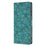 For Samsung Galaxy S26 FE Flip Case Cherry Blossom Pattern Leather Wallet Stand Phone Cover with Wrist Strap - Green - 4